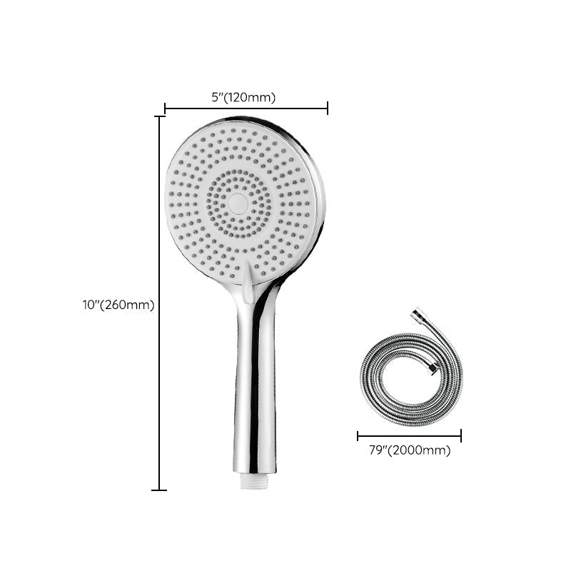 Round Shower Head Plastic Handheld Shower with Adjustable Spray Pattern