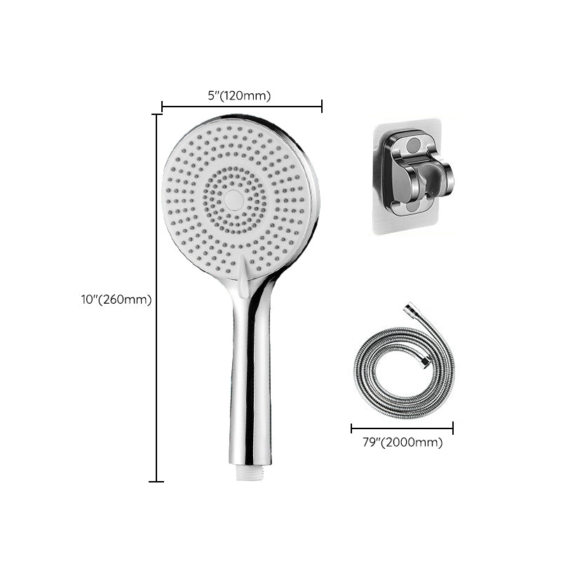 Round Shower Head Plastic Handheld Shower with Adjustable Spray Pattern