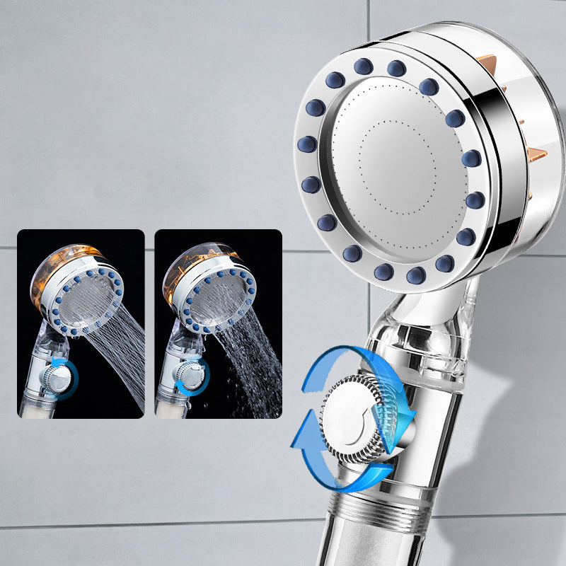 Contemporary Handheld Supercharged Showerhead Round Turbo Spray Head