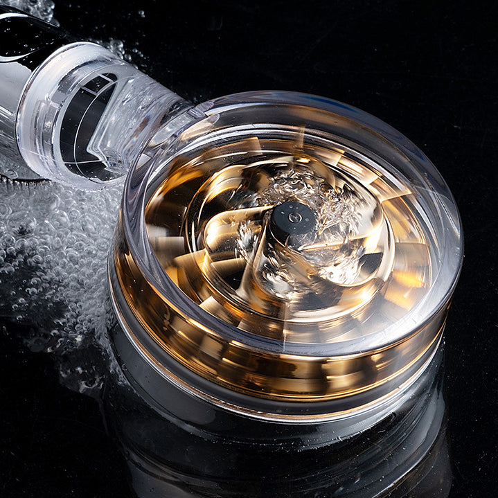 Contemporary Handheld Supercharged Showerhead Round Turbo Spray Head