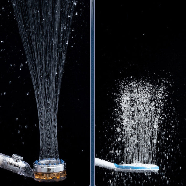 Contemporary Handheld Supercharged Showerhead Round Turbo Spray Head