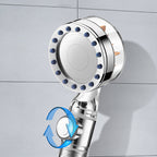 Contemporary Handheld Supercharged Showerhead Round Turbo Spray Head
