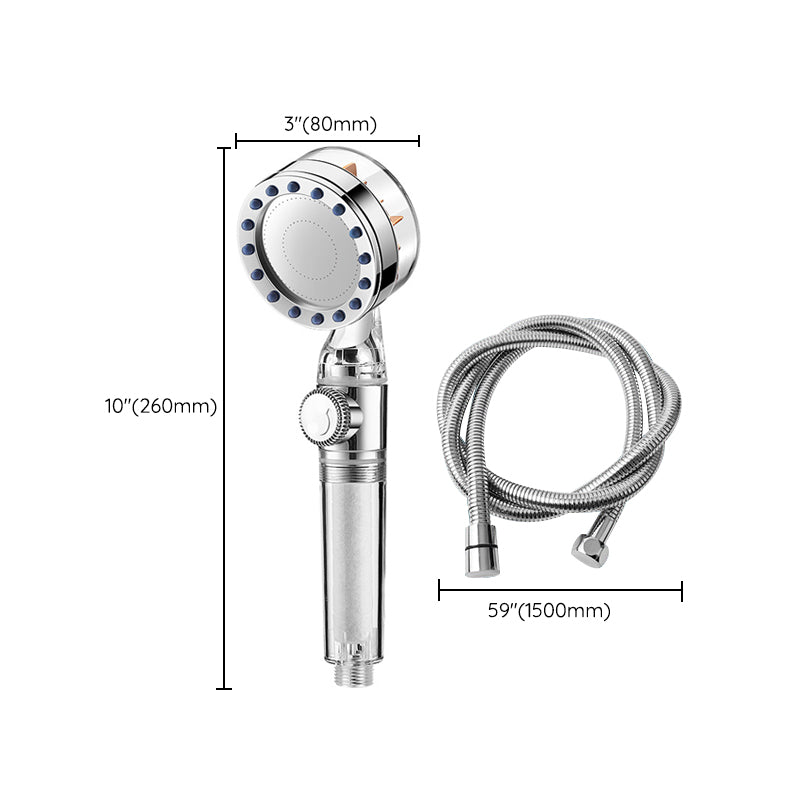 Contemporary Handheld Supercharged Showerhead Round Turbo Spray Head