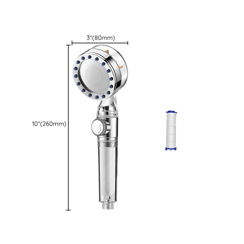 Contemporary Handheld Supercharged Showerhead Round Turbo Spray Head