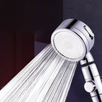 Modern Handheld Supercharged Showerhead Round 3 Setting Spray Head
