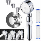 Modern Handheld Supercharged Showerhead Round 3 Setting Spray Head
