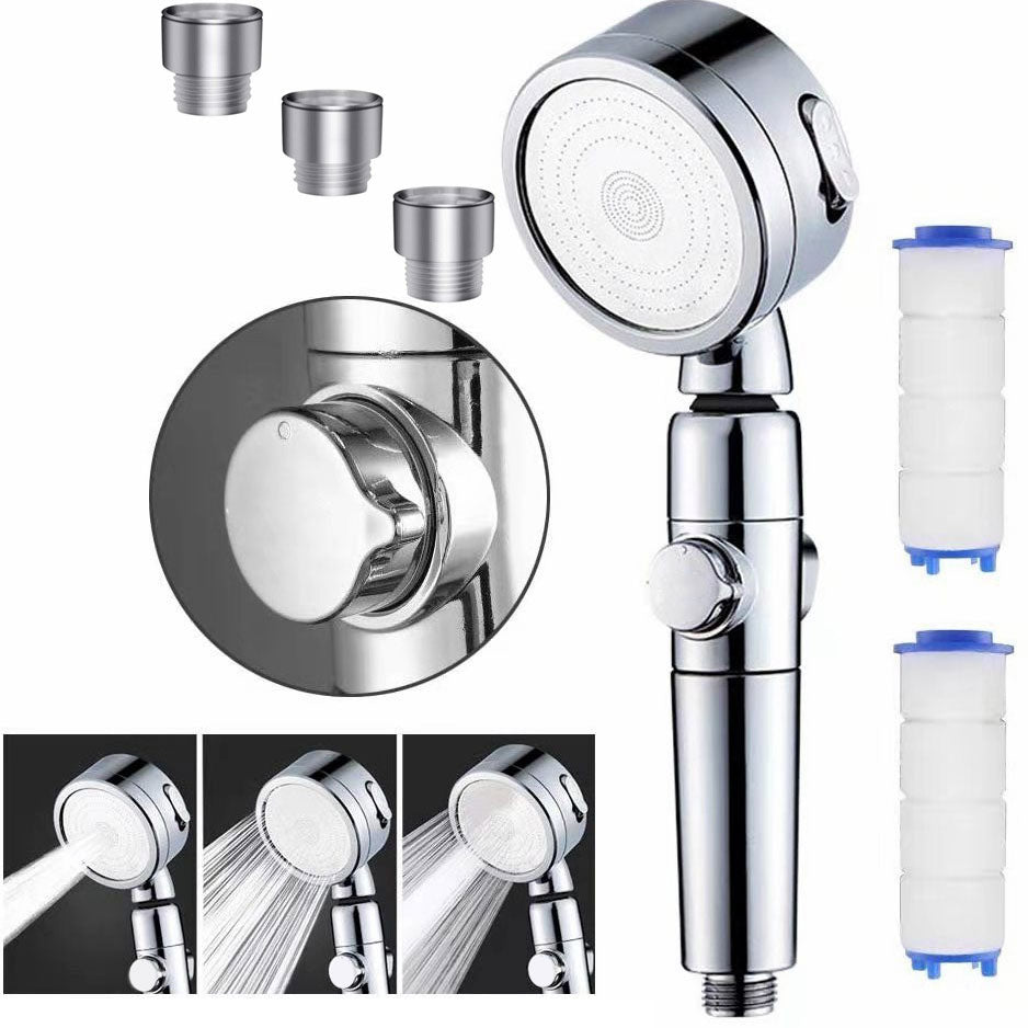 Modern Handheld Supercharged Showerhead Round 3 Setting Spray Head