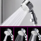 Modern Handheld Supercharged Showerhead Round 3 Setting Spray Head