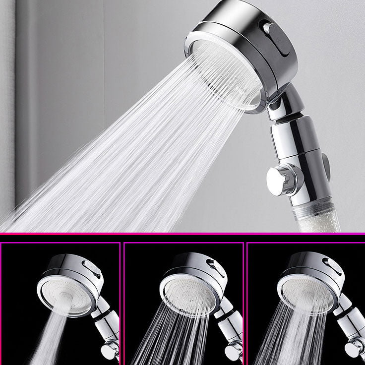 Modern Handheld Supercharged Showerhead Round 3 Setting Spray Head