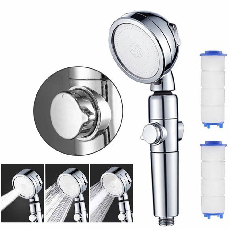 Modern Handheld Supercharged Showerhead Round 3 Setting Spray Head