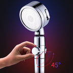 Modern Handheld Supercharged Showerhead Round 3 Setting Spray Head