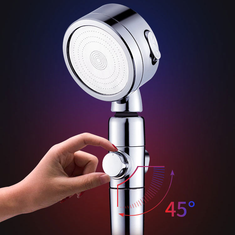 Modern Handheld Supercharged Showerhead Round 3 Setting Spray Head