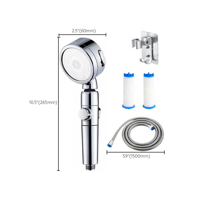 Modern Handheld Supercharged Showerhead Round 3 Setting Spray Head