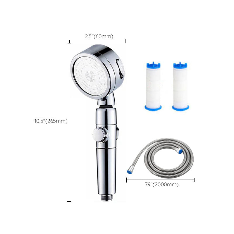 Modern Handheld Supercharged Showerhead Round 3 Setting Spray Head