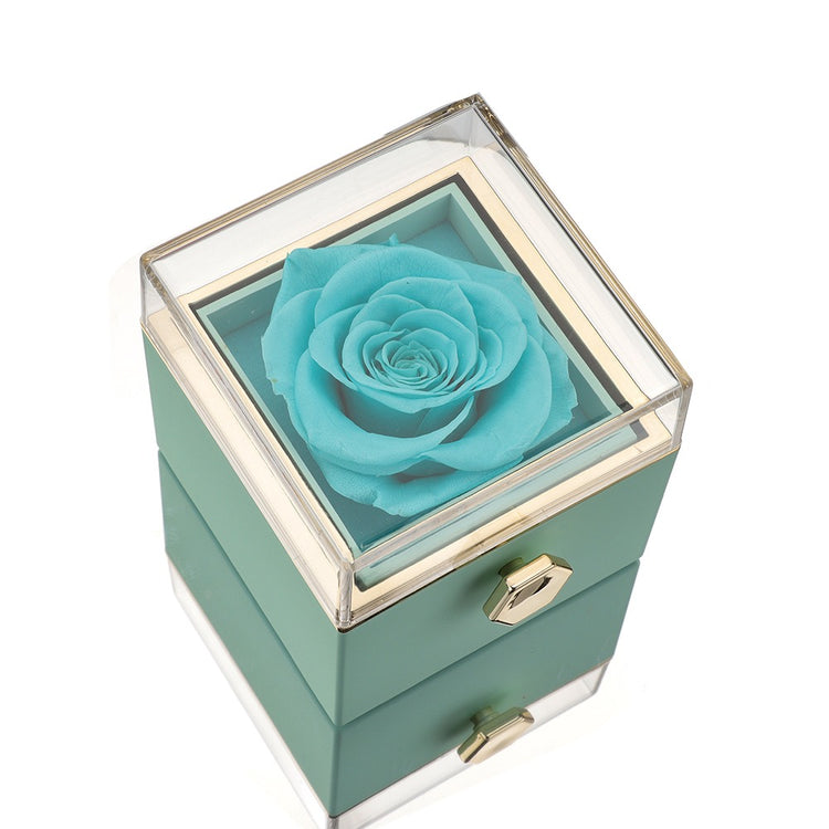 [Ideal Gift] Eternal Rose Box - With engraved necklace & artificial rose