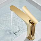 Light Luxury Sink Faucet 6.69" H Modern Brass Sink Faucet