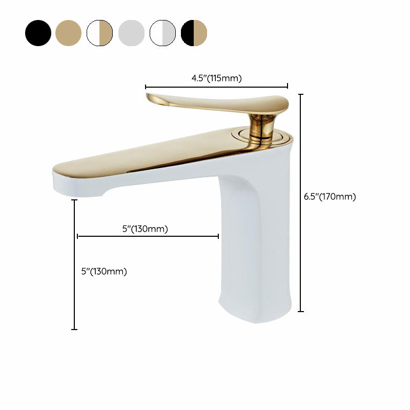 Light Luxury Sink Faucet 6.69" H Modern Brass Sink Faucet