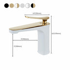 Light Luxury Sink Faucet 6.69" H Modern Brass Sink Faucet