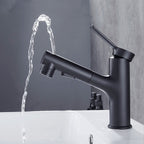 Contemporary sink faucet pull-out basin tap with lever handle