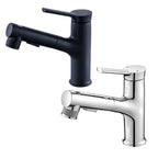Contemporary sink faucet pull-out basin tap with lever handle