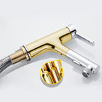 Contemporary sink faucet pull-out basin tap with lever handle