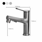 Contemporary sink faucet pull-out basin tap with lever handle