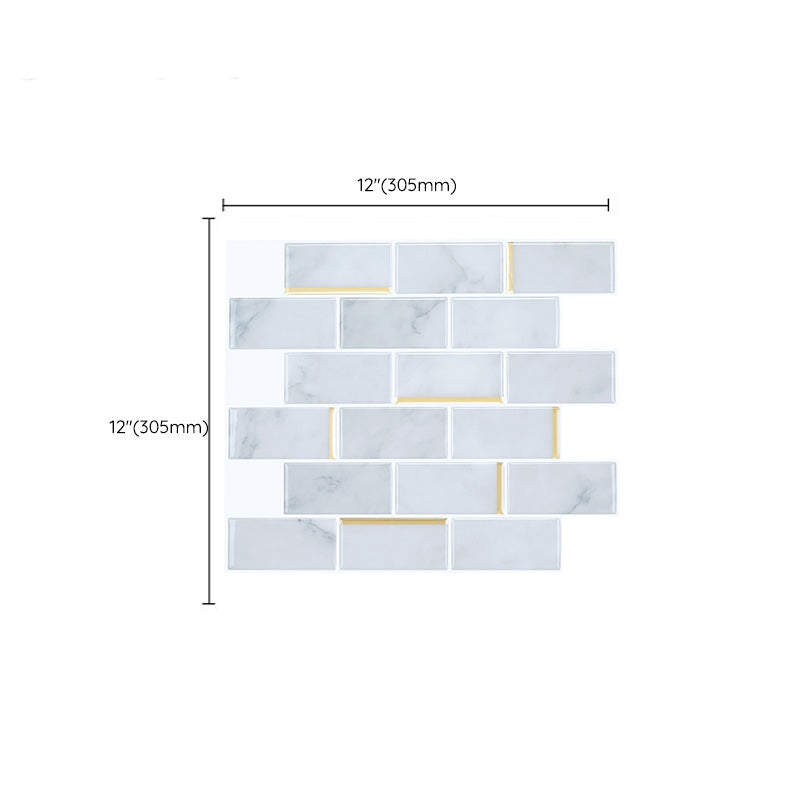 Mosaic tiles for peeling and sticking Modern style wallpaper with square shape