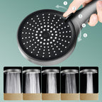 Plastic Hand Shower Round Handheld Showerhead with Self-Cleaning