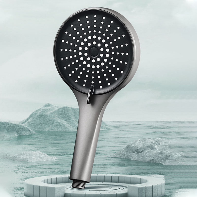 Plastic Hand Shower Round Handheld Showerhead with Self-Cleaning