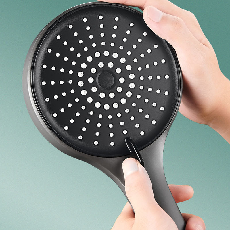 Plastic Hand Shower Round Handheld Showerhead with Self-Cleaning