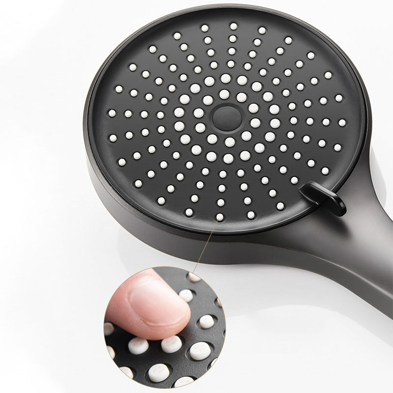 Plastic Hand Shower Round Handheld Showerhead with Self-Cleaning