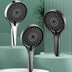 Plastic Hand Shower Round Handheld Showerhead with Self-Cleaning