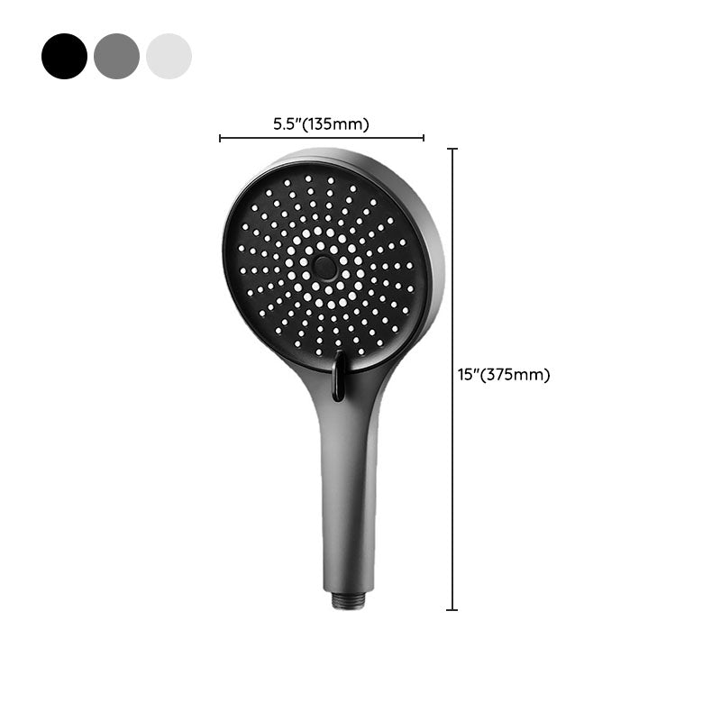 Plastic Hand Shower Round Handheld Showerhead with Self-Cleaning
