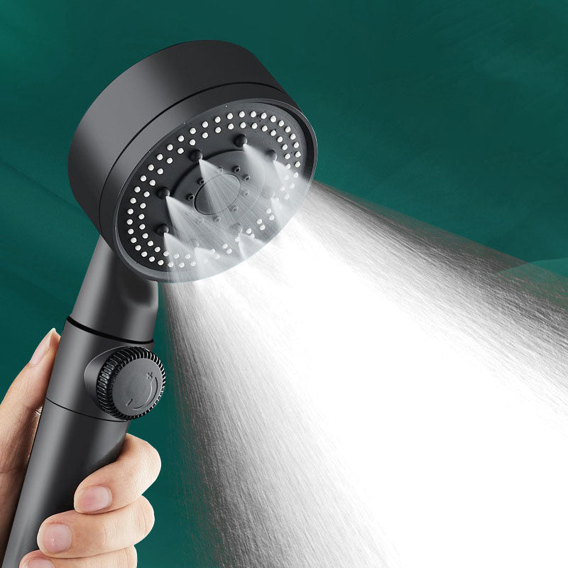 Contemporary Shower Head Combo Hand Shower Plastic Wall Mount Black Shower Head