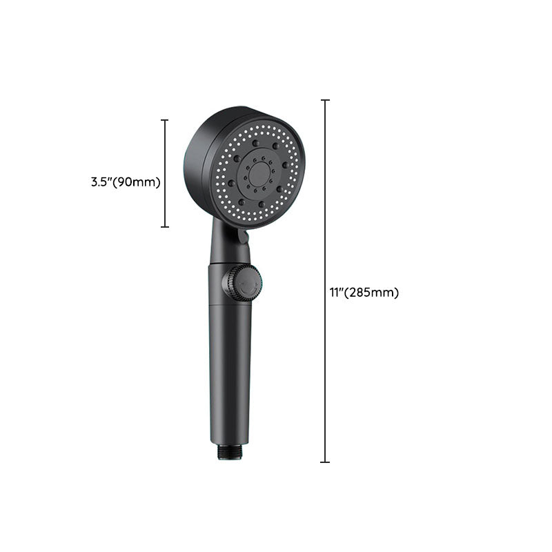 Contemporary Shower Head Combo Hand Shower Plastic Wall Mount Black Shower Head