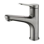 Round Modern Sink Faucet with Pull-Out Single-Hole Basin Faucet