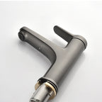 Round Modern Basin Mixer Faucet Pull-Out Single Hole Basin Tap