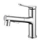 Modern Extendable Sink Faucet Bathroom Faucet Brass 1 Handle Sink Faucet with Water Hose