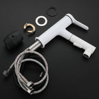 Modern Extendable Sink Faucet Bathroom Faucet Brass 1 Handle Sink Faucet with Water Hose