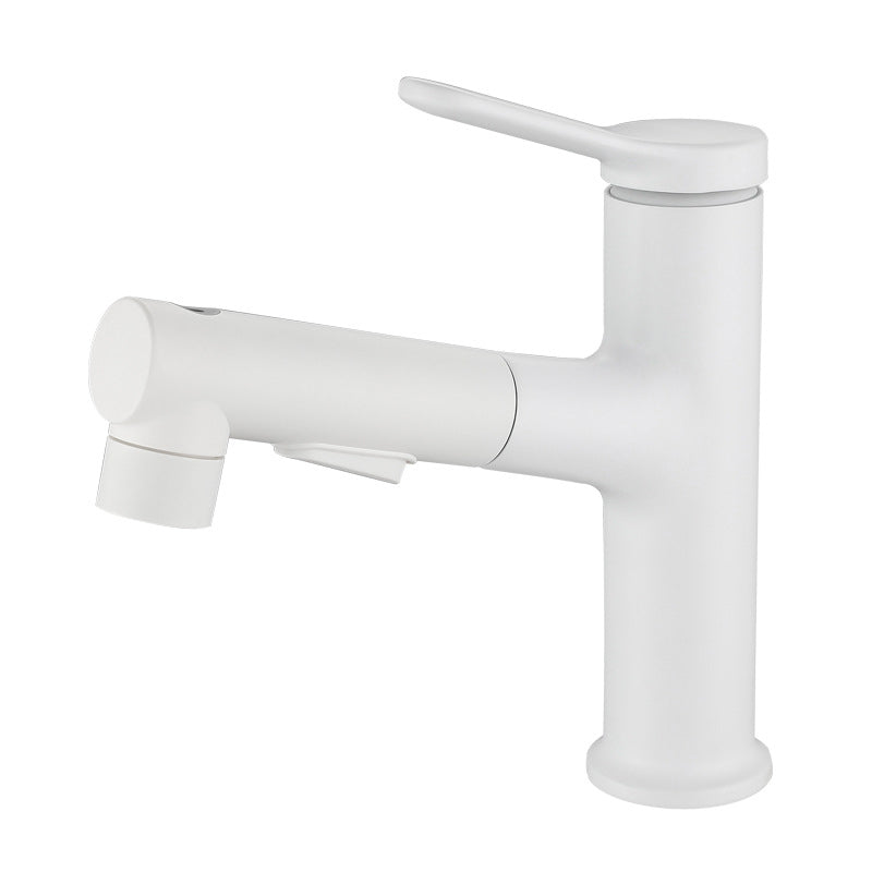 Modern Extendable Sink Faucet Bathroom Faucet Brass 1 Handle Sink Faucet with Water Hose