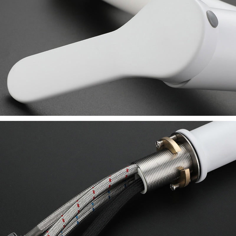 Modern Extendable Sink Faucet Bathroom Faucet Brass 1 Handle Sink Faucet with Water Hose