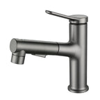 Modern Extendable Sink Faucet Bathroom Faucet Brass 1 Handle Sink Faucet with Water Hose