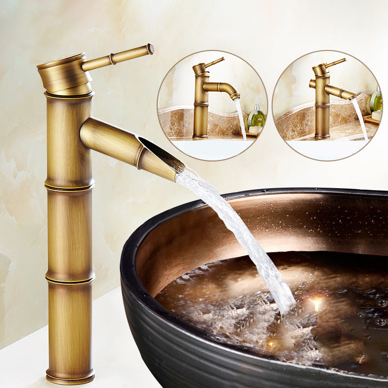 Lever Handle Vessel Faucet Single Hole Basin Faucet Farmhouse Style Sink Faucet