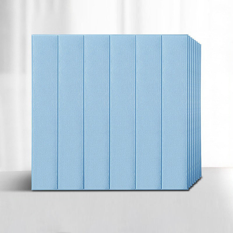 Solid color 3D embossed wall panel waterproof foam interior wall tile