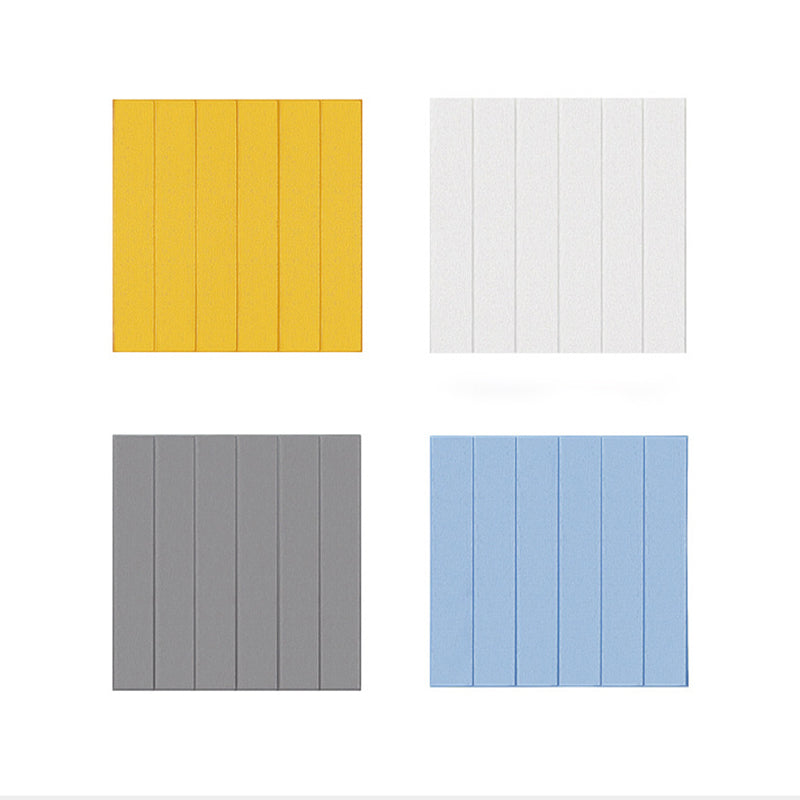 Solid color 3D embossed wall panel waterproof foam interior wall tile