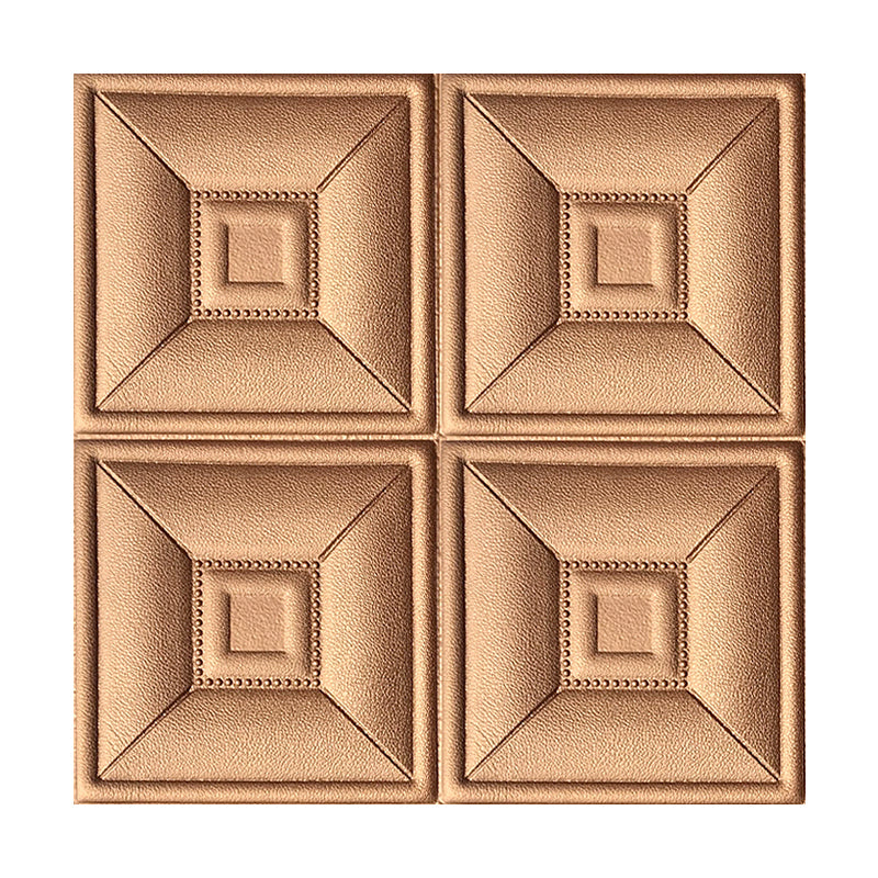 Glam peel and stick wall covering made of foam with 3D embossed panel