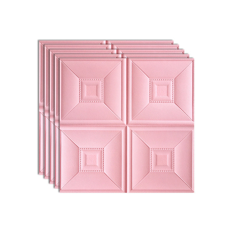 Glam peel and stick wall covering made of foam with 3D embossed panel