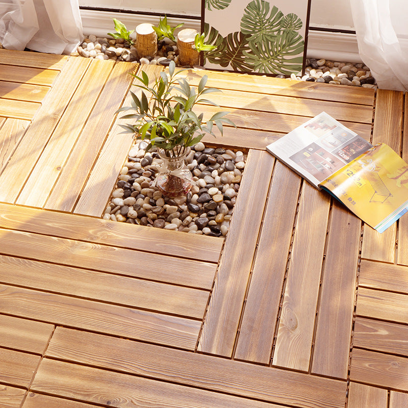 Parquet Pine Floor Tile Waterproof Click Lock Traditional Hardwood Floor for Living Room