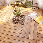 Parquet Pine Floor Tile Waterproof Click Lock Traditional Hardwood Floor for Living Room