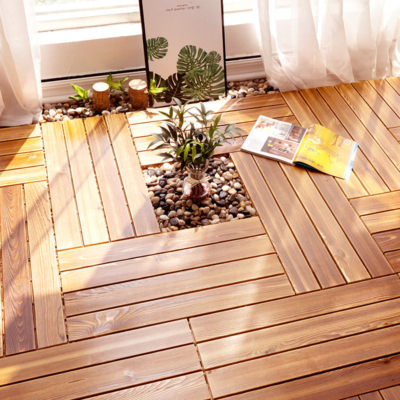 Parquet Pine Floor Tile Waterproof Click Lock Traditional Hardwood Floor for Living Room